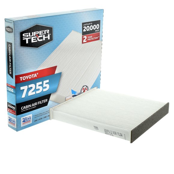 Super Tech Cabin Air Filter 7255, for Select Toyota Vehicles