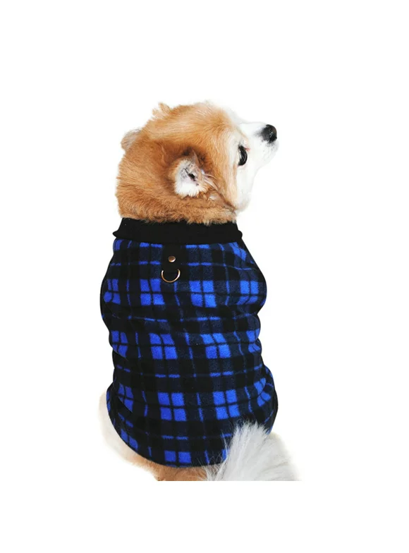 Dog Sweater, Soft Fleece Vest with Leash Ring Pullover Jacket Winter Pet Dog Clothes for Puppy Small Dog Cat Teddy Chihuahua Yorkshire for Christmas