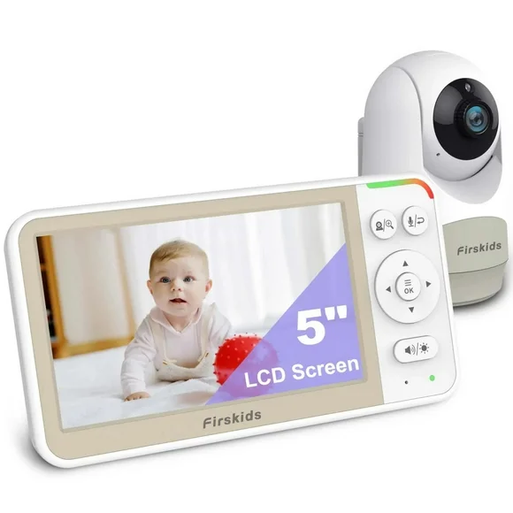 HelloBaby FK5662 HD LCD Video Baby Monitor 5" inch with Camera and Audio Lullaby 1000ft Range