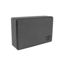 Athletic Works Yoga Block 9 in. x 6 in. x 3 in. EVA Foam Charcoal Dark Gray Supportive and Lightweight for Yoga, Pilates, Meditation