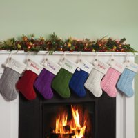 Personalized Cable Knit Christmas Stocking, Available in 8 Colors