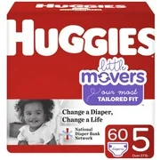 Huggies Little Movers Super Pack Size 5; 60ct