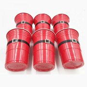 ZDMATHE Household Christmas Party Game Cup Beer Pong Red Solo Cup Cute Santa Claus Game Cup Plastic Party Straw Cup