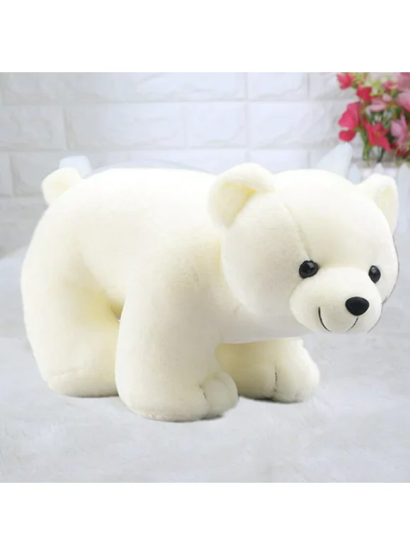 Clearance!30cm Super Lovely Polar Bear Family Stuffed Plush Placating Plush Toy Gift for Children Comfortable Bedroom Supply