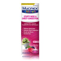 Mucinex Children's Stuffy Nose and Chest Congestion Liquid, Very Berry, 4 fl. Oz.