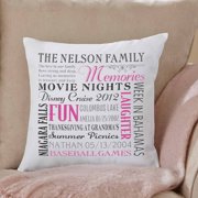 Personalized "Remember When" Family Pillow