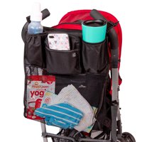 J.L. Childress Cups 'N Cargo Universal Stroller Organizer with Extra Large Storage and Mesh Compartment, Black