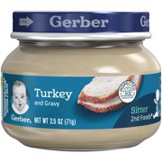 (Pack of 10) Gerber 2nd Foods Turkey & Gravy Baby Food, 2.5 oz Jars
