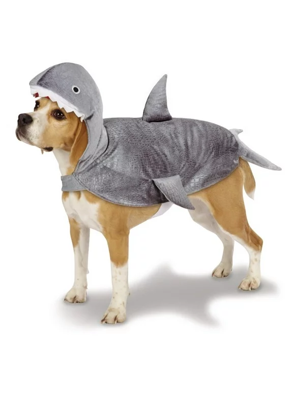SHARK DOG COSTUME Dress Up Your Pup to Look Like The Ocean's Top Predator EEEK (Medium - 16" Back)