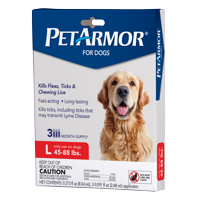 PetArmor Flea & Tick Prevention for Dogs, 3 Treatments