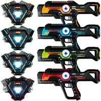 Best Choice Products Set of 4 Laser Tag Blasters & Vests, Infrared Toy Set for Kids, Adults, Party w/ 4 Team Colors