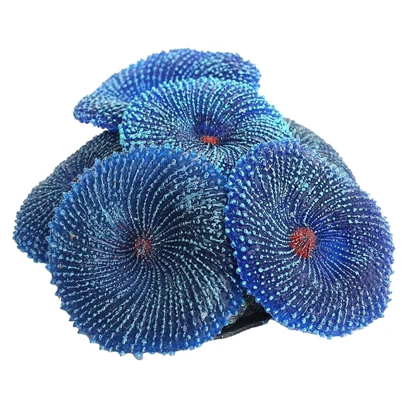1PCS Aquarium Artificial Coral Fish Tank Landscape Decoration Plant Simulation Vivid Soft Coral Ornament, Blue