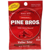 Pine Bros. Softish Throat Drops Value Pack, Wild Cherry 32 ea (Pack of 3)