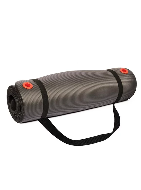Body Sport Personal Exercise Mat, Black, 1/2" x 24" x 56"