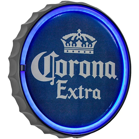 American Art Decor Corona Extra Beer LED Neon Light Sign Wall Decor , Blue - 12" H x 12" L x 1.5" D