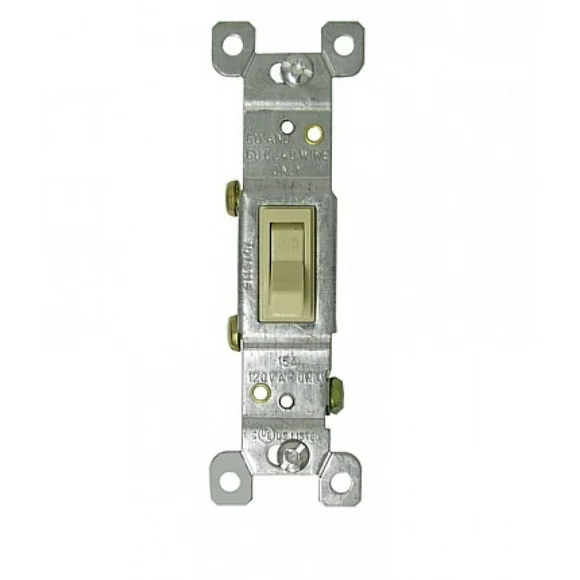 American Imaginations  5.25 in. x 7.25 in. Electrical Switch  in Ivory  15 AMP; Ivory Hardware - N/A