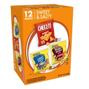 Keebler Chips Deluxe Rainbow Cheez-It & Fudge Stripes Variety Snack Pack 12 ct