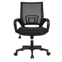 Smilemart Mid Back Adjustable Rolling Desk Chair, Black