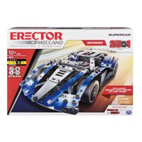 Erector by Meccano SuperCar 25-in-1 STEM Building Kit, 328 Parts
