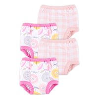 Little Star Organic Toddler Girl 4 Pk Reusable Washable Training Pants, Size 12 Months-4T
