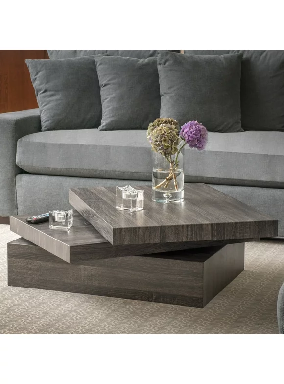 Noble House Jetson Modern Rotating Coffee Table