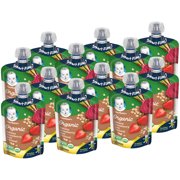 (Pack of 12) Gerber Organic Toddler Baby Food Banana Strawberry Beet Oatmeal 3.5 oz. Pouch