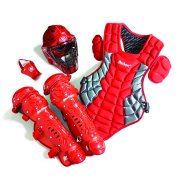 Junior Catcher's Gear Pack in Scarlet Red/Silver (Ages 5-8)