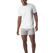 Yana Mens' White Crew Neck T-Shirt, 6 + 1 Bonus Pack