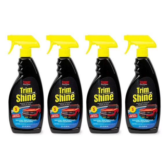 Stoner Car Care 92034-4PK 22-Ounce Trim Shine Protectant for Interior and Exterior Restores, Moisturizes, and Conditions Vinyl, Rubber, Leather and More, Pack of 4