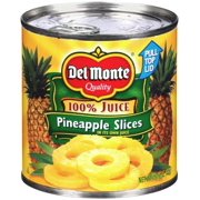 Del Monte Sliced Pineapple 100% juice, 20 Oz