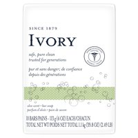 Ivory Bar Soap, Aloe Scent 4.0 Oz, 10 Count