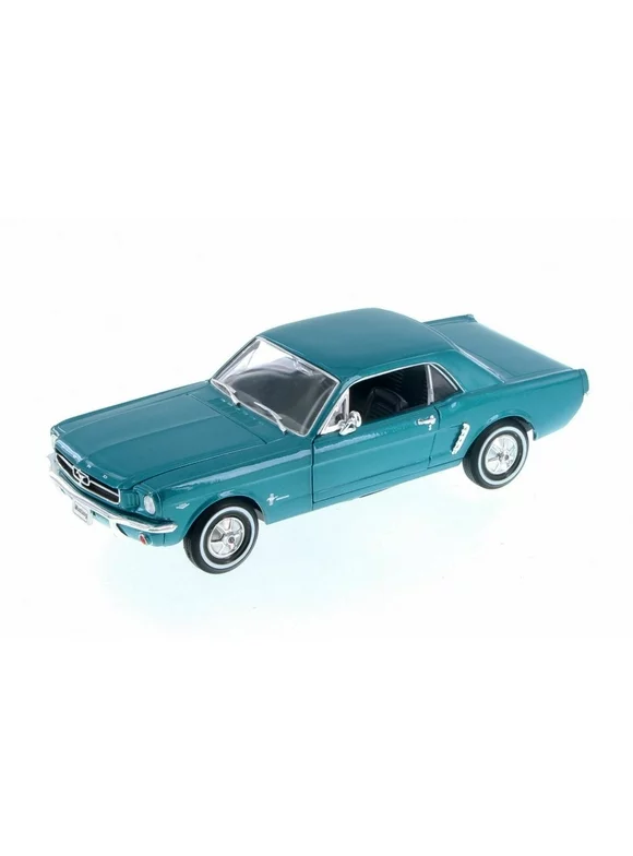 1964 Ford 1/2 Mustang Coupe, Green - Welly 22451WGN - 1/24 Scale Diecast Model Toy Car