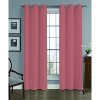 Crushed Microfiber Solid Window Panel Coral 40x84