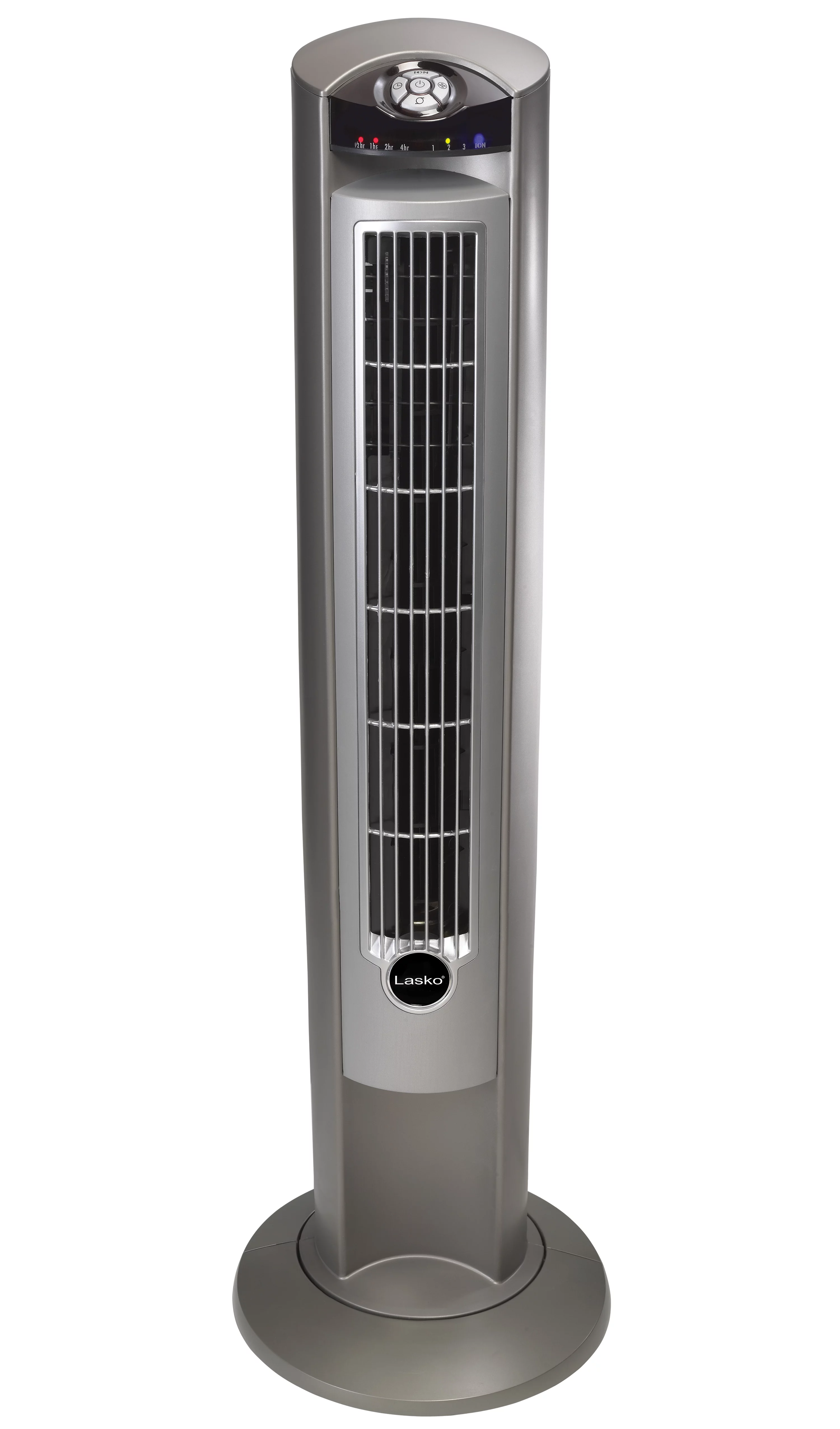 Lasko 42" Wind Curve Tower Fan with Ionizer and Remote, 2551, Silver