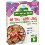 Cascadian Farm Organic, Non-GMO Raisin Bran Breakfast Cereal, 12 oz