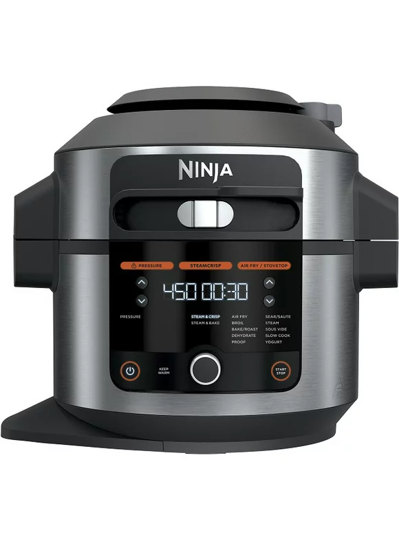 Ninja OL501 Foodi 14-in-1 Pressure Cooker Steam Fryer with SmartLid - Silver/Black