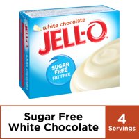 (4 Pack) Jell-O White Chocolate Sugar-Free-Fat-Free Instant Pudding & Pie Filling, 1 oz Box