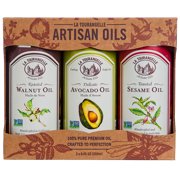 La Tourangelle, Roasted Walnut Oil, Delicate Avocado Oil, Toasted Sesame Oil Favorites Trio of Oils, 3 x 8.45 oz (3 x 250 ml)
