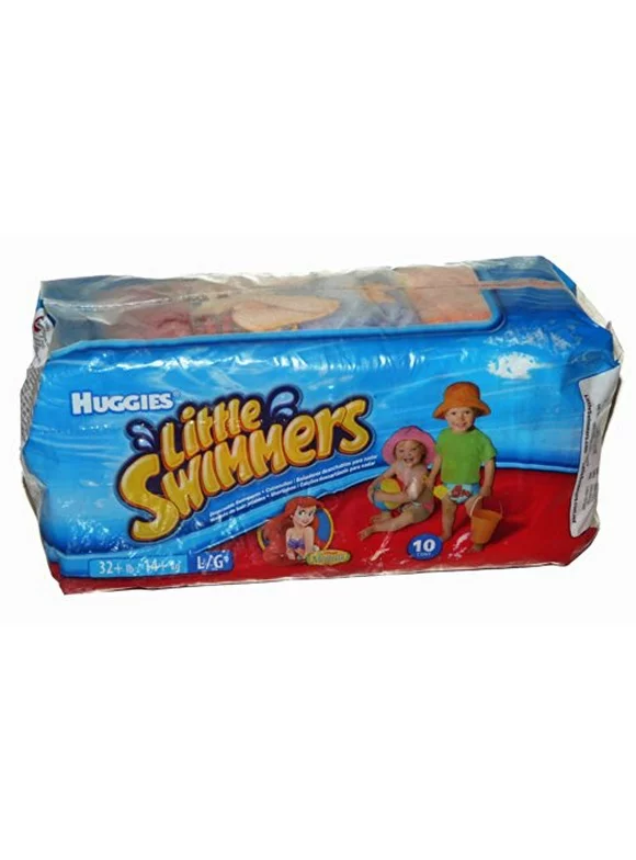 Huggies Little Swimmers Disposable Swimpants Large 32+ LB 10 Each (Pack of 3)