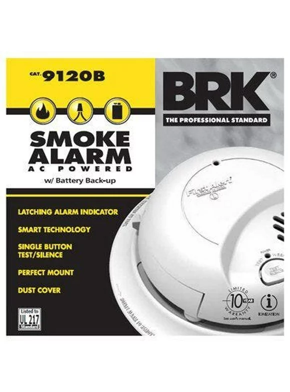 BRK Smoke Alarm, Interconnectable, Hardwired w/Battery Backup