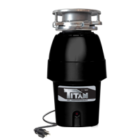 Titan 1/2 HP Mid Duty Garbage Disposal Featuring Bio Shield, Attached Power Cord, Continuous Feed Disposer
