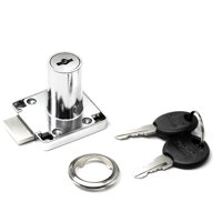 Drawer Locks with 2 Keys Cabinet Lock Rolled Steel Furniture Hardware Cam Locks