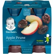 (Pack of 6) Gerber Apple Prune Juice, 4 fl oz Bottles (4 CT)
