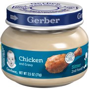 (Pack of 10) Gerber 2nd Foods Chicken + Gravy, 2.5 oz Jar