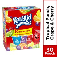 Kool-Aid Jammers Tropical Punch, Grape & Cherry Variety Pack, 30 ct. Box