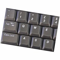 HQRP UK / USA Laminated QWERTY Keyboard Stickers for All PC & Laptops with White Lettering on Black Background