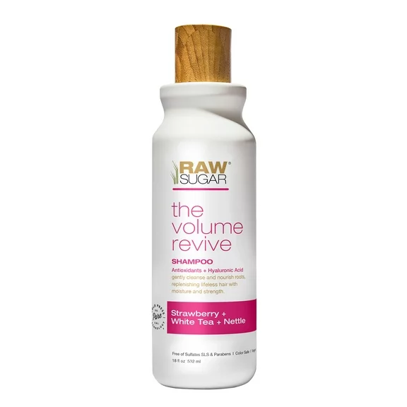 Raw Sugar Volume Revive Shampoo with Strawberry and Antioxidants, 18 fl oz