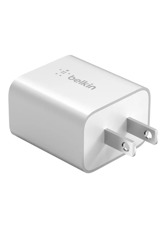 Belkin 20 Watt USB C Wall Fast Charger - for Apple iPhone 13 through 15 Pro Max, Galaxy S21 Ultra, iPad, AirPods & More - US