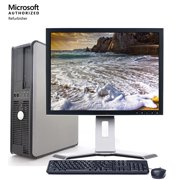 Dell SFF Desktop Computer with Intel Core 2 Duo Processor 4GB Memory, 19" LCD Monitor, DVD, Wi-Fi with Windows 10 Home Refurbished PC