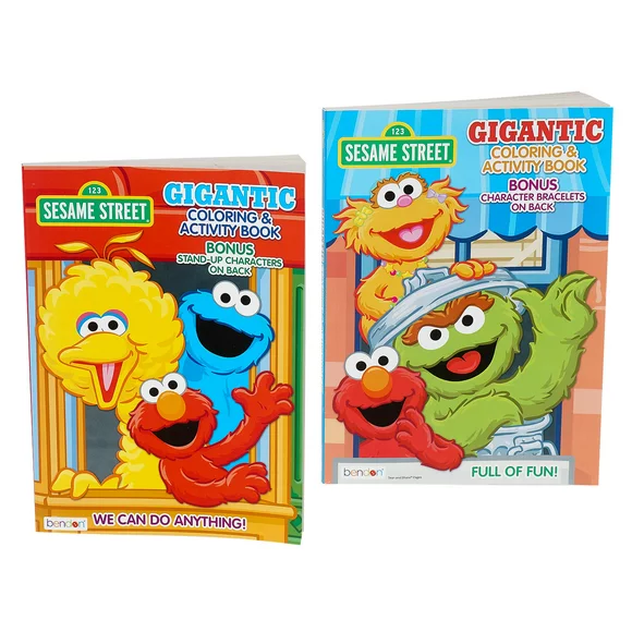Sesame Street Gigantic Coloring and Activity Book- 2 PCS
